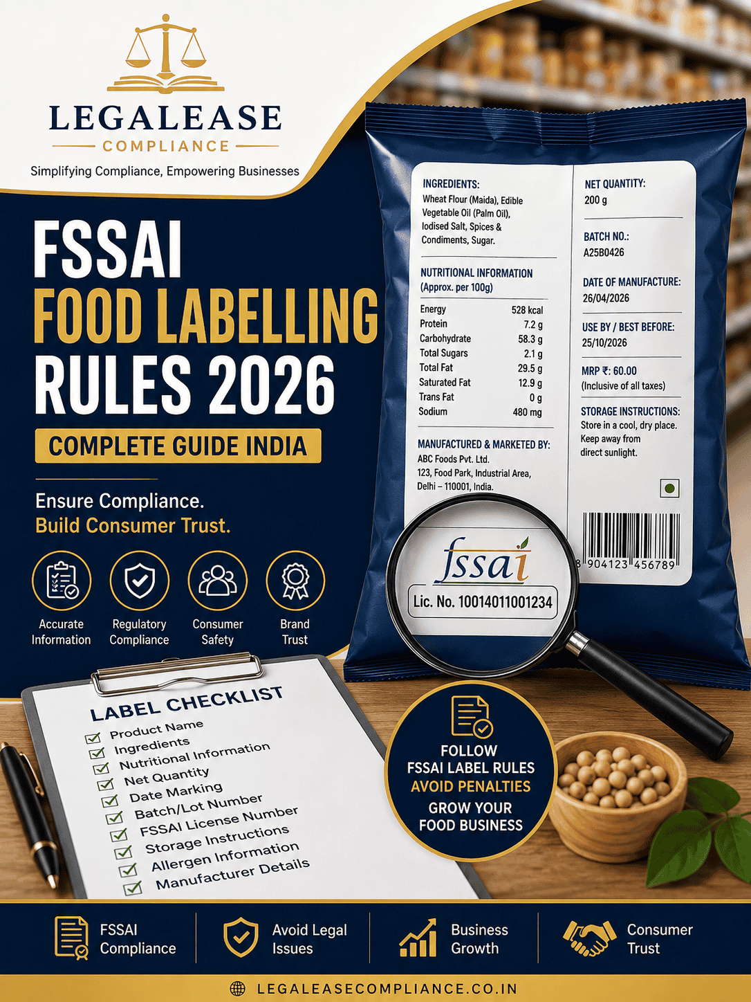 FSSAI Food Labelling Rules 2026 – Food Packaging Compliance Guide