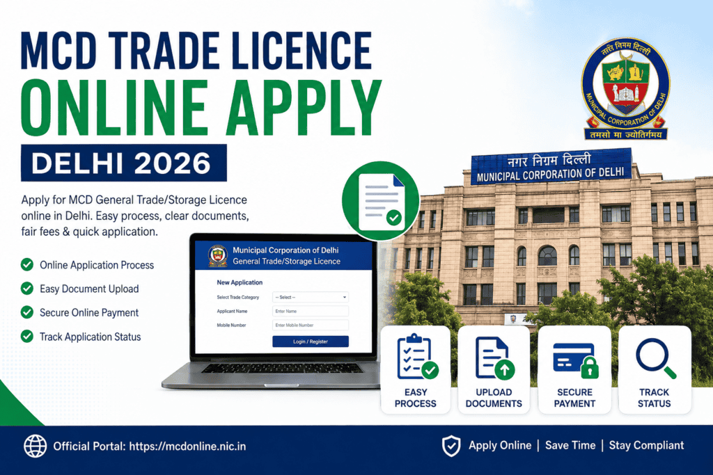 MCD Trade Licence Online Apply Delhi 2026