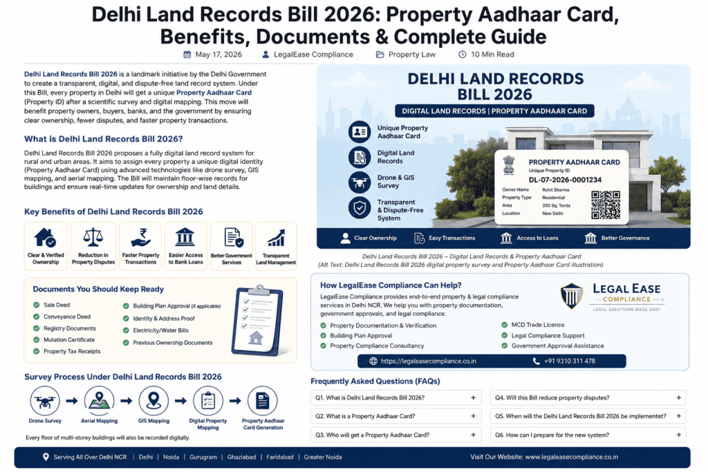 Delhi Land Records Bill 2026 Property Aadhaar Card Digital Land Records