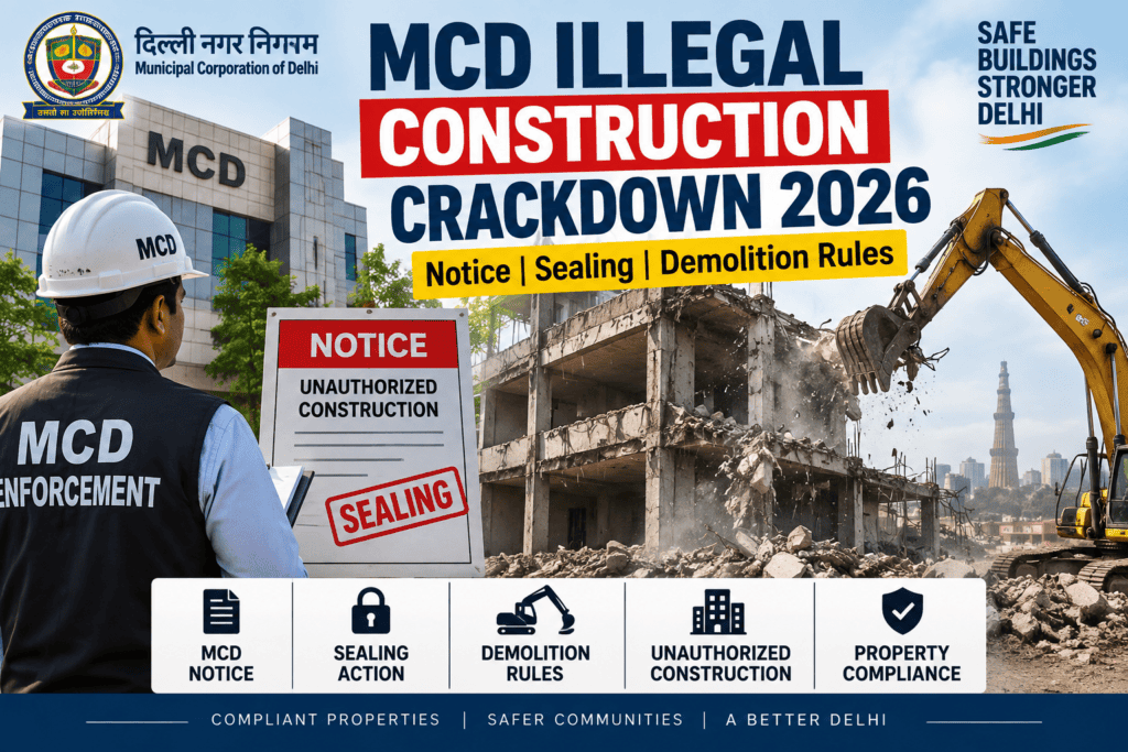 MCD Illegal Construction Crackdown 2026